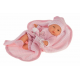 Bebé con toquilla rosa 37 cm