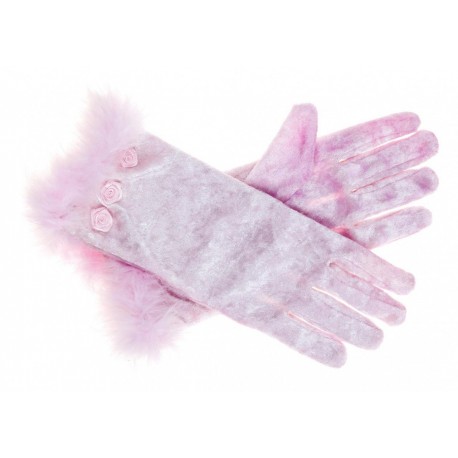 Short pink gloves