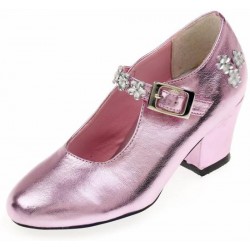 Metallic pink shoes
